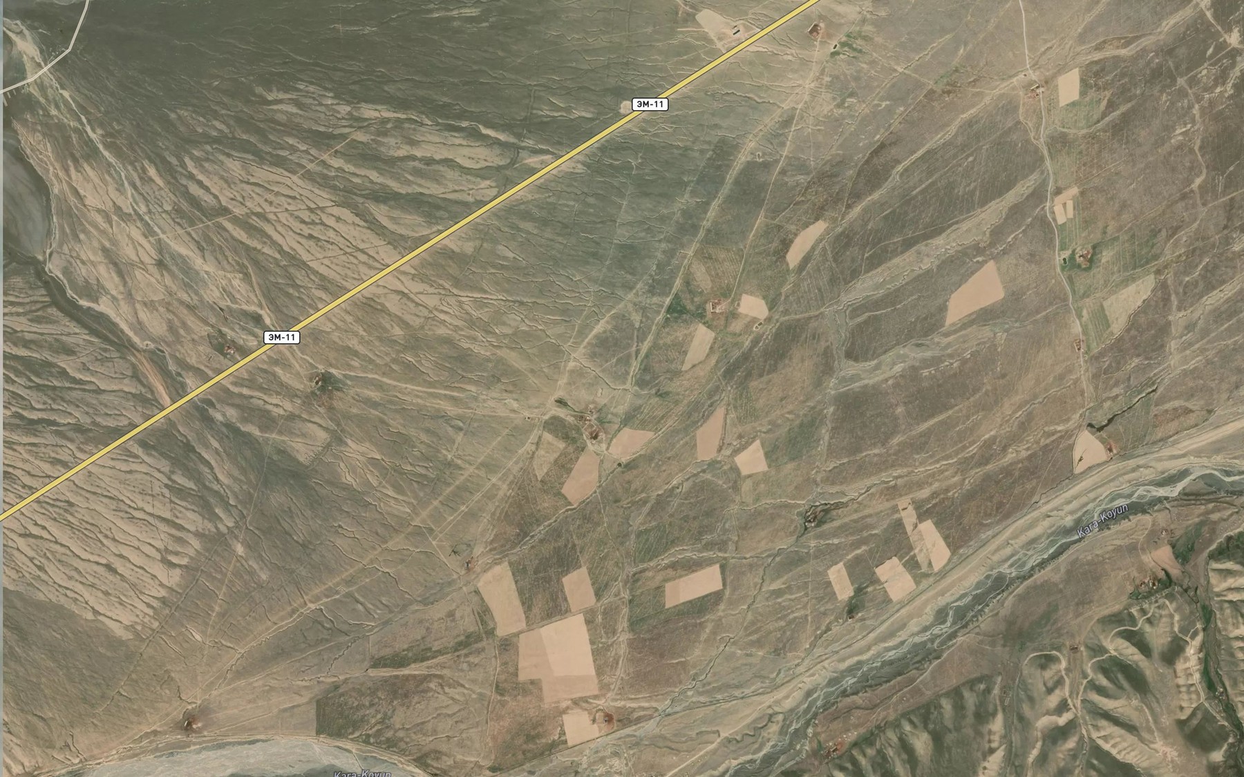 Satellite map of the Oynakdzhar