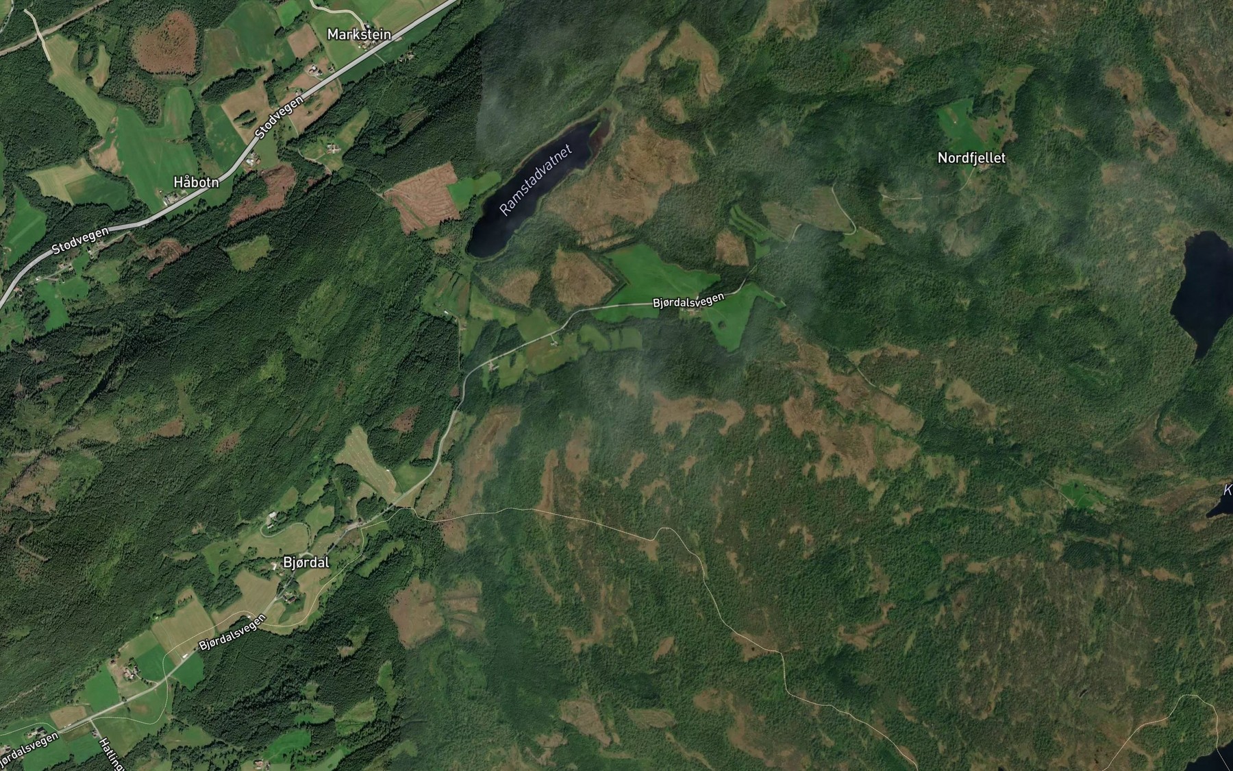 Satellite map of the Kattadalsbekken