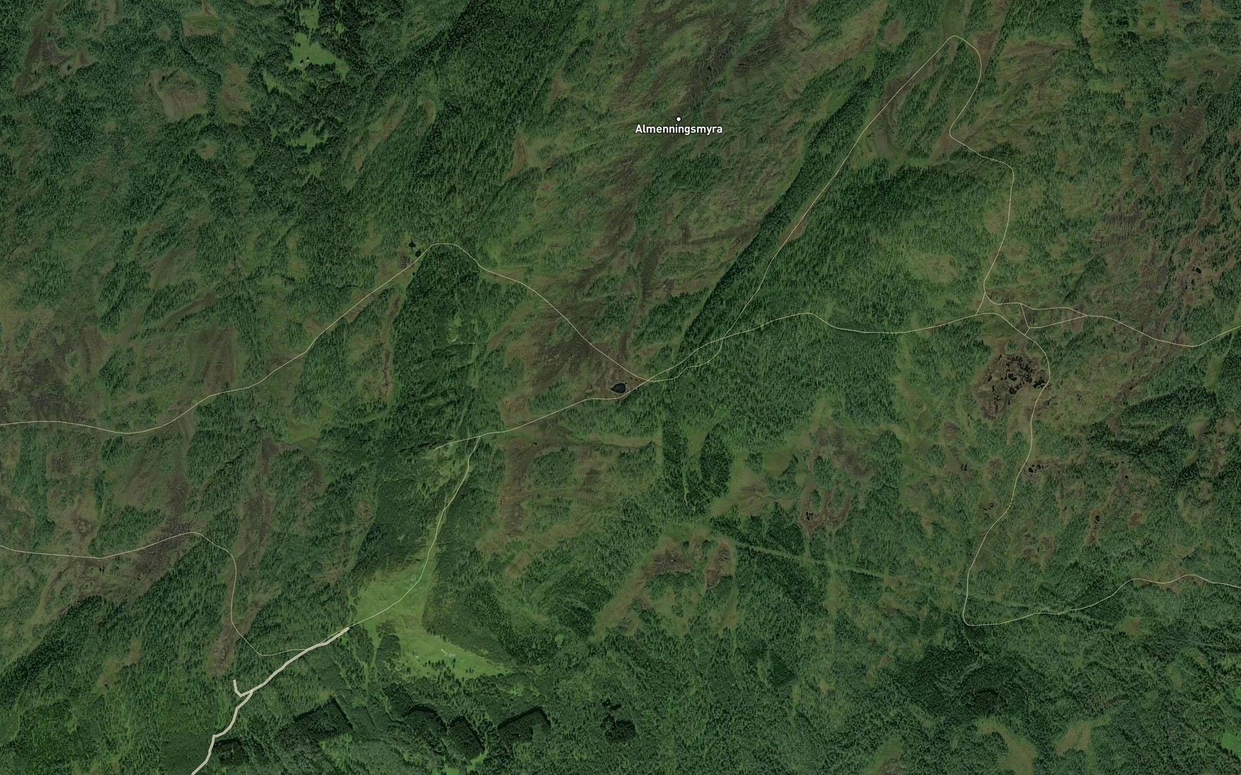 Satellite map of the Hannakolltjonna