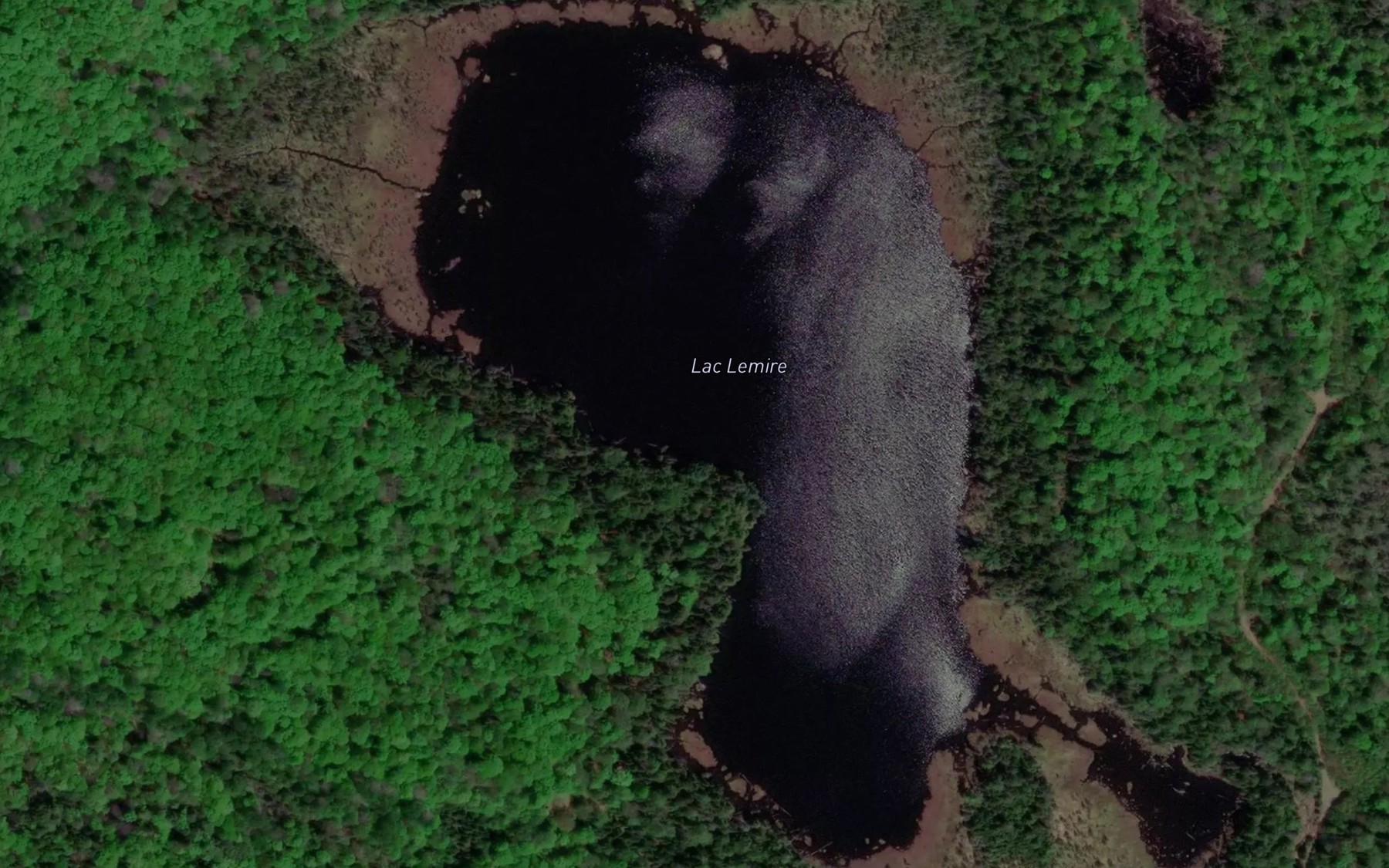 Satellite map of the Lac Lemire