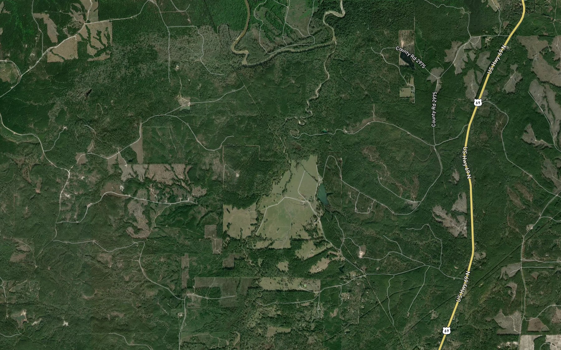 Satellite map of the Lawrence Branch