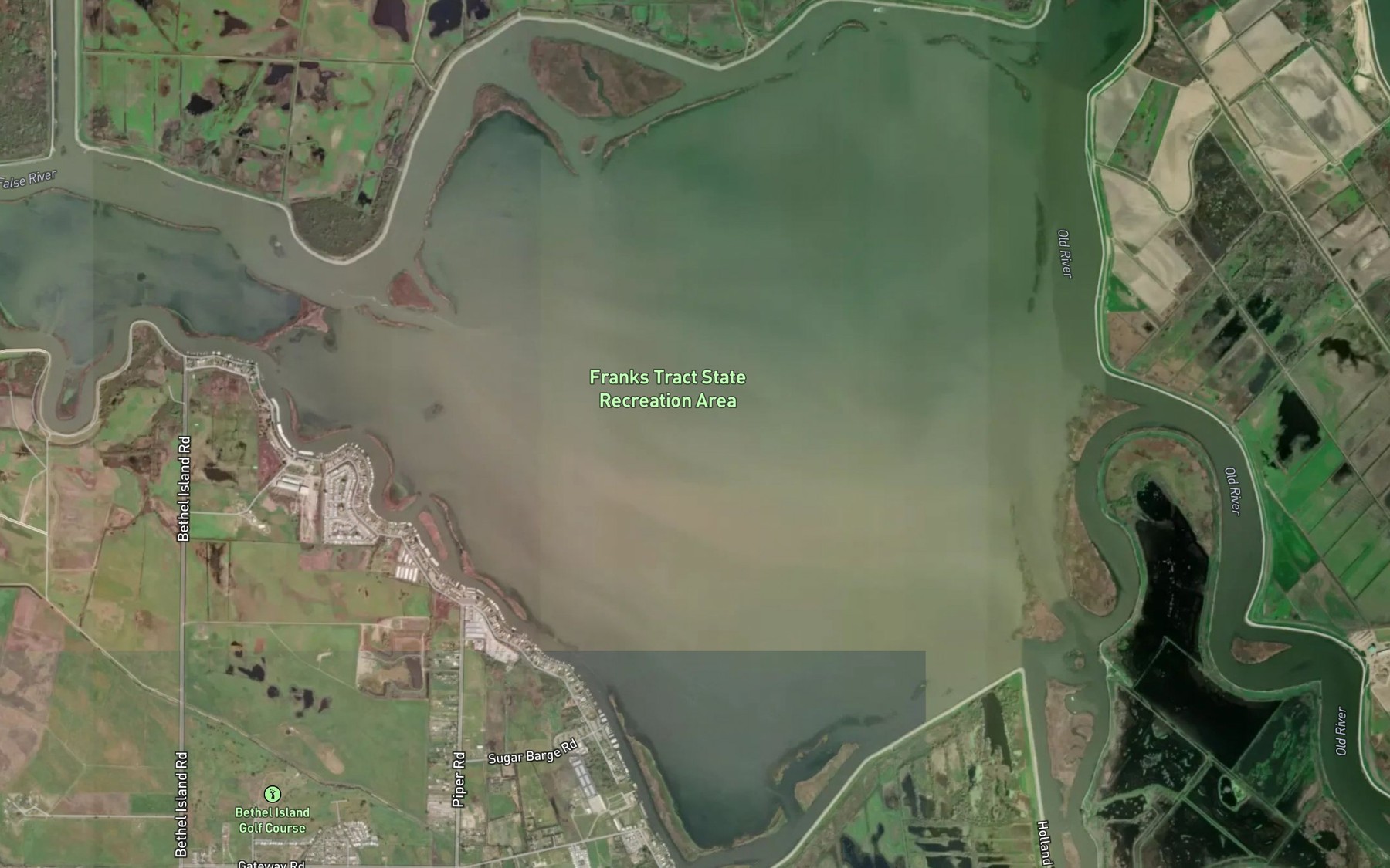 Satellite map of the Piper Slough