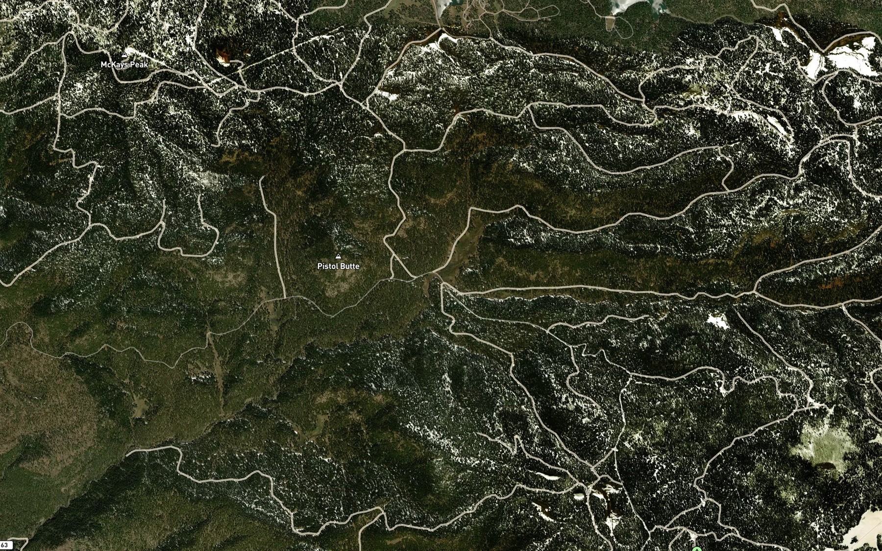 Satellite map of the Coyote Creek