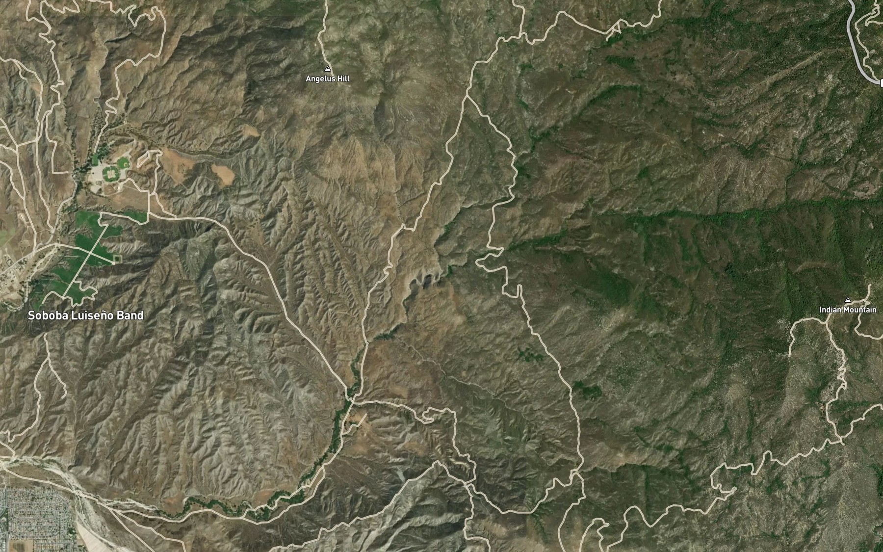 Satellite map of the Mellor Creek