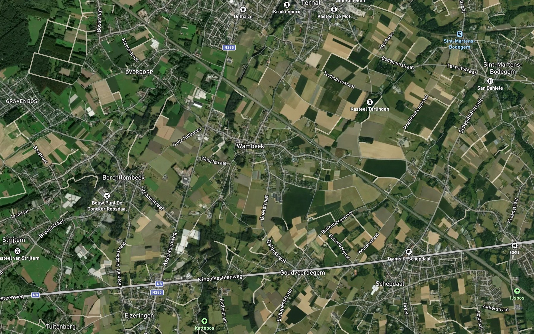 Satellite map of the Klapscheutbeek