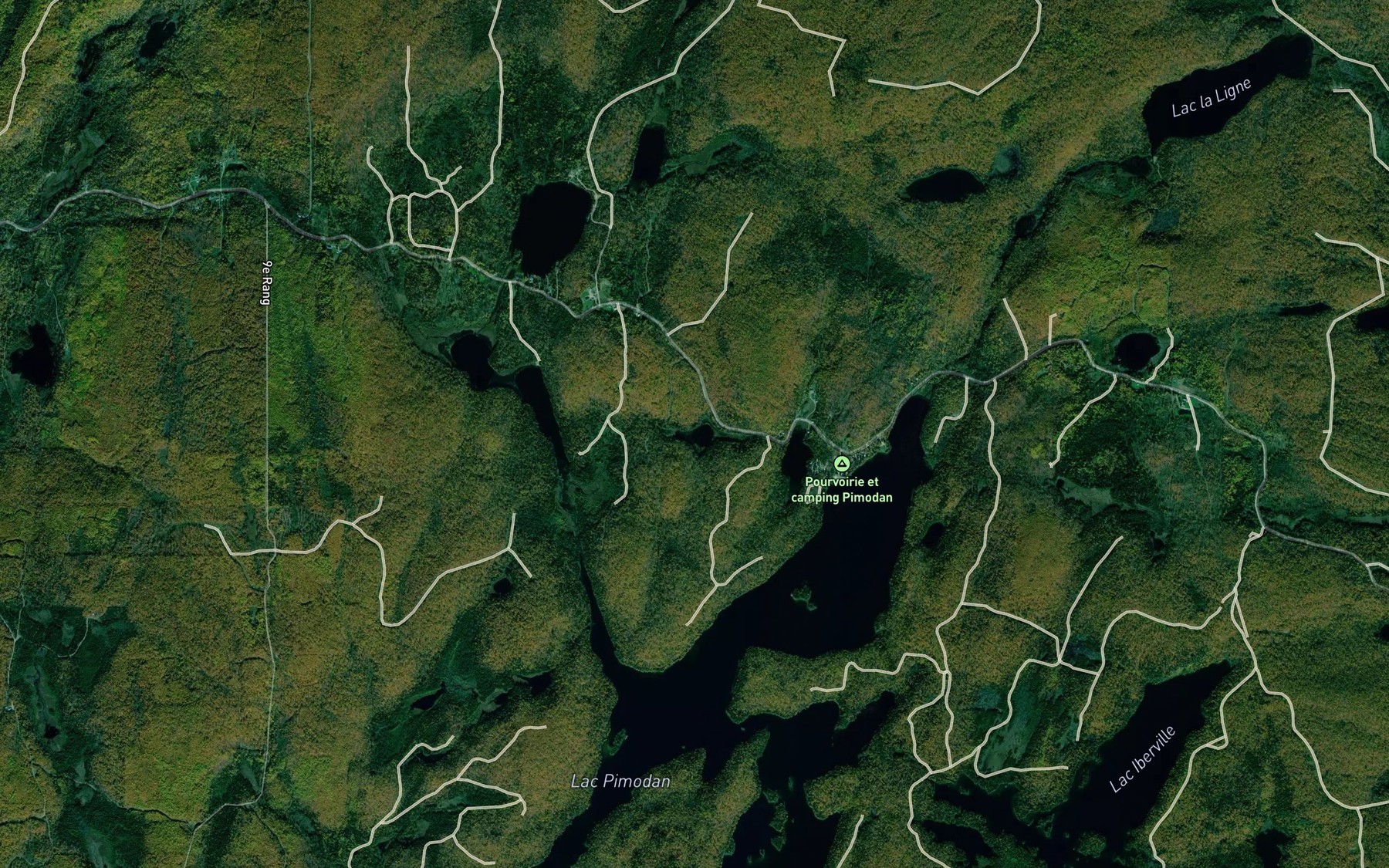 Satellite map of the Lac a Faubert