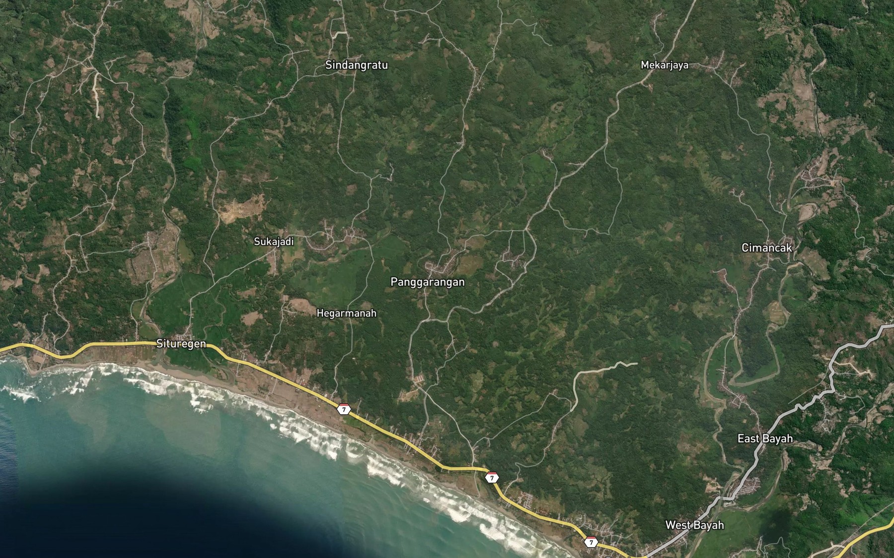 Satellite map of the Ci Sarua