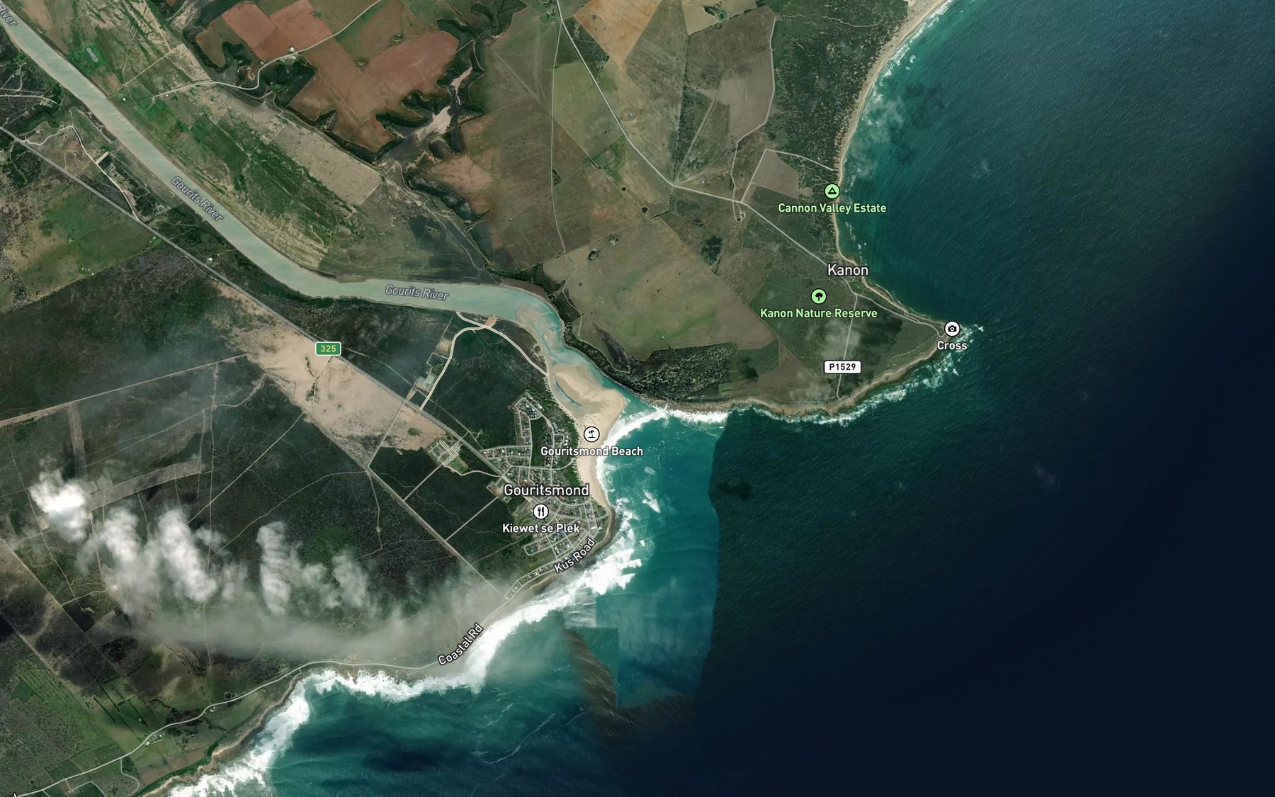 Satellite map of the Gouritz