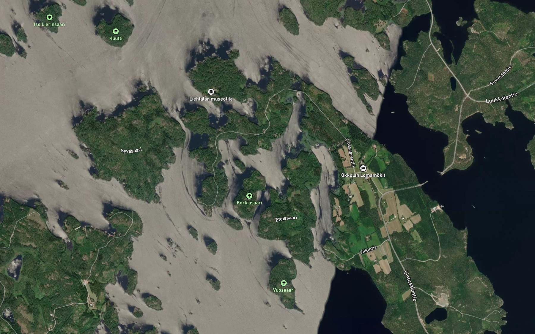Satellite map of the Sysiluodonvesi