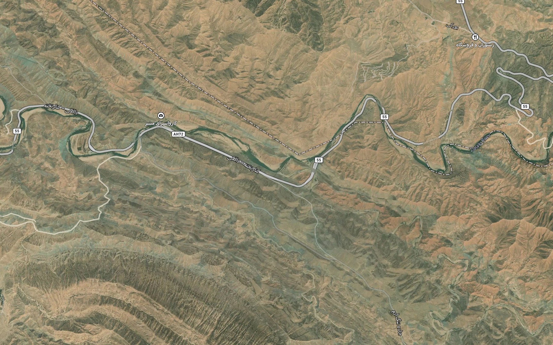 Satellite map of the Rudkhaneh-ye Faryab