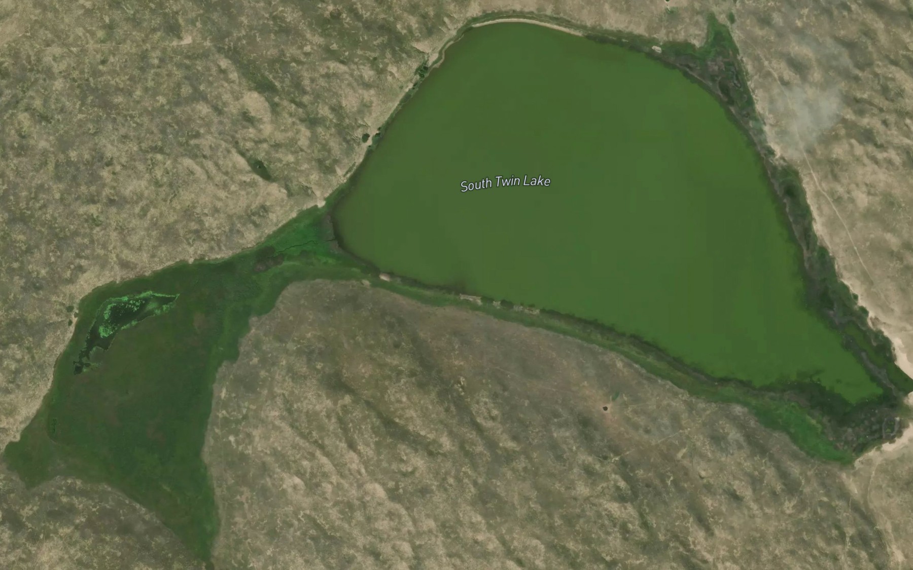 Satellite map of the South Twin Lake