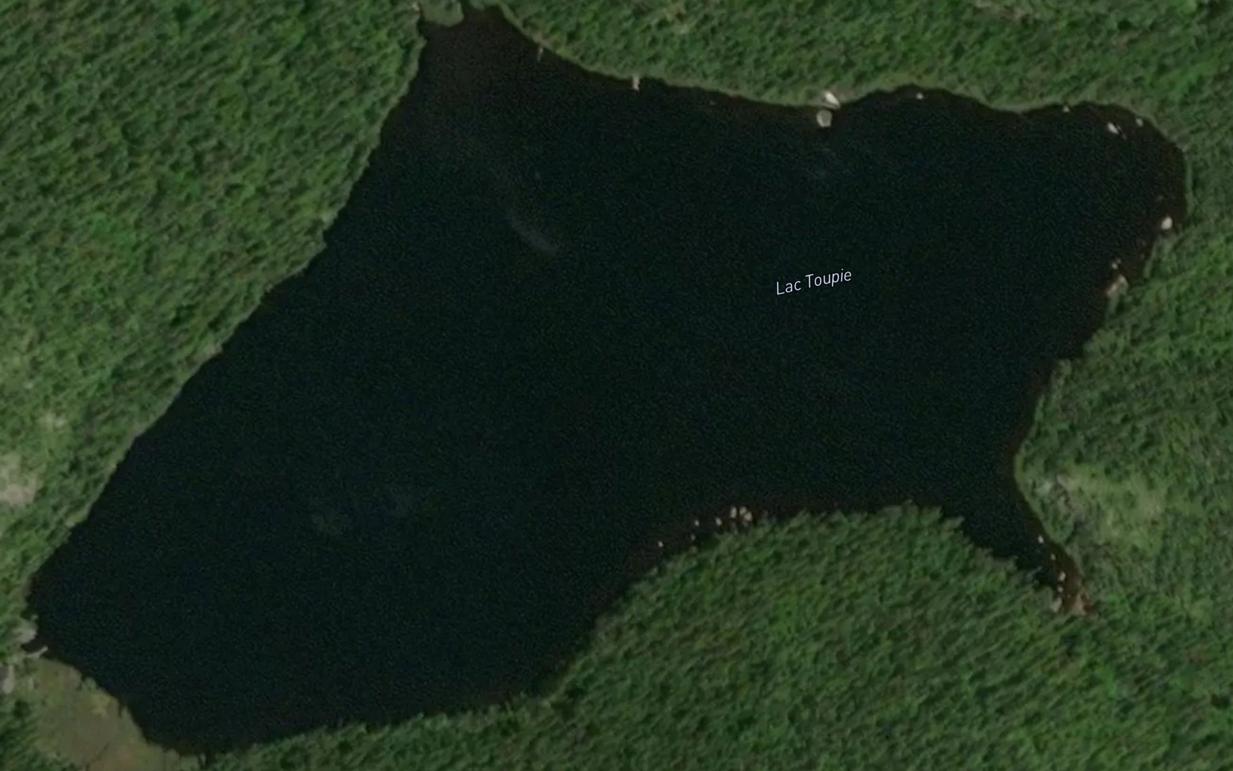 Satellite map of the Lac Toupie