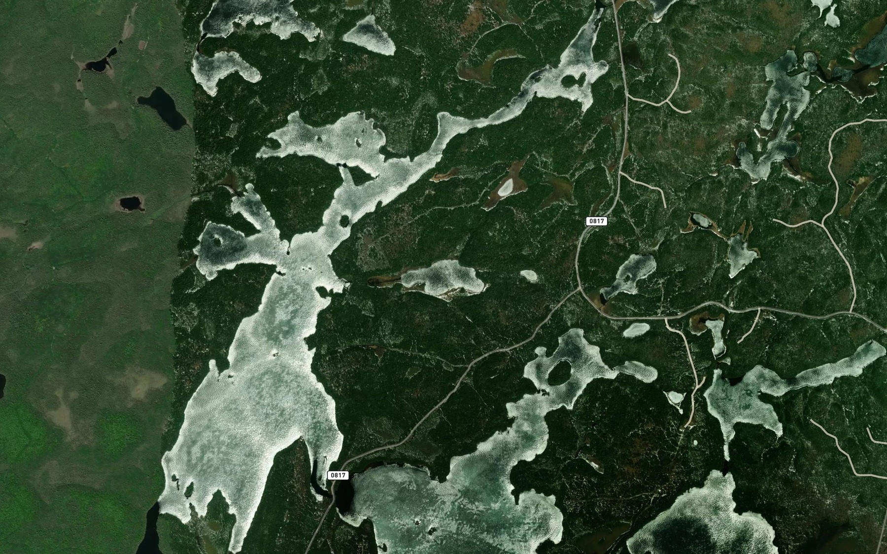 Satellite map of the Lac Oderen