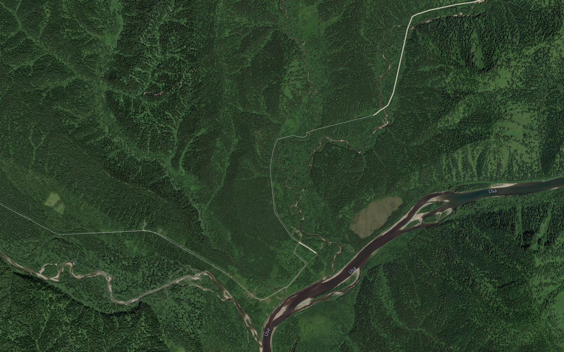 Satellite map of the Levyy Ivanak