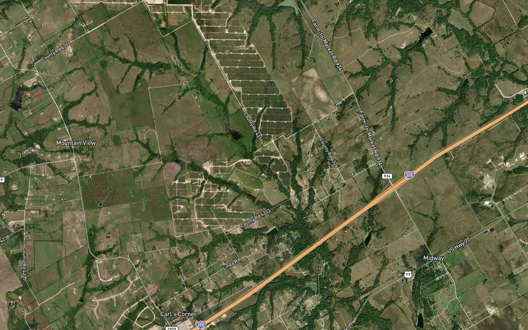 Satellite map of the Soil Conservation Service Site 50 Reservoir