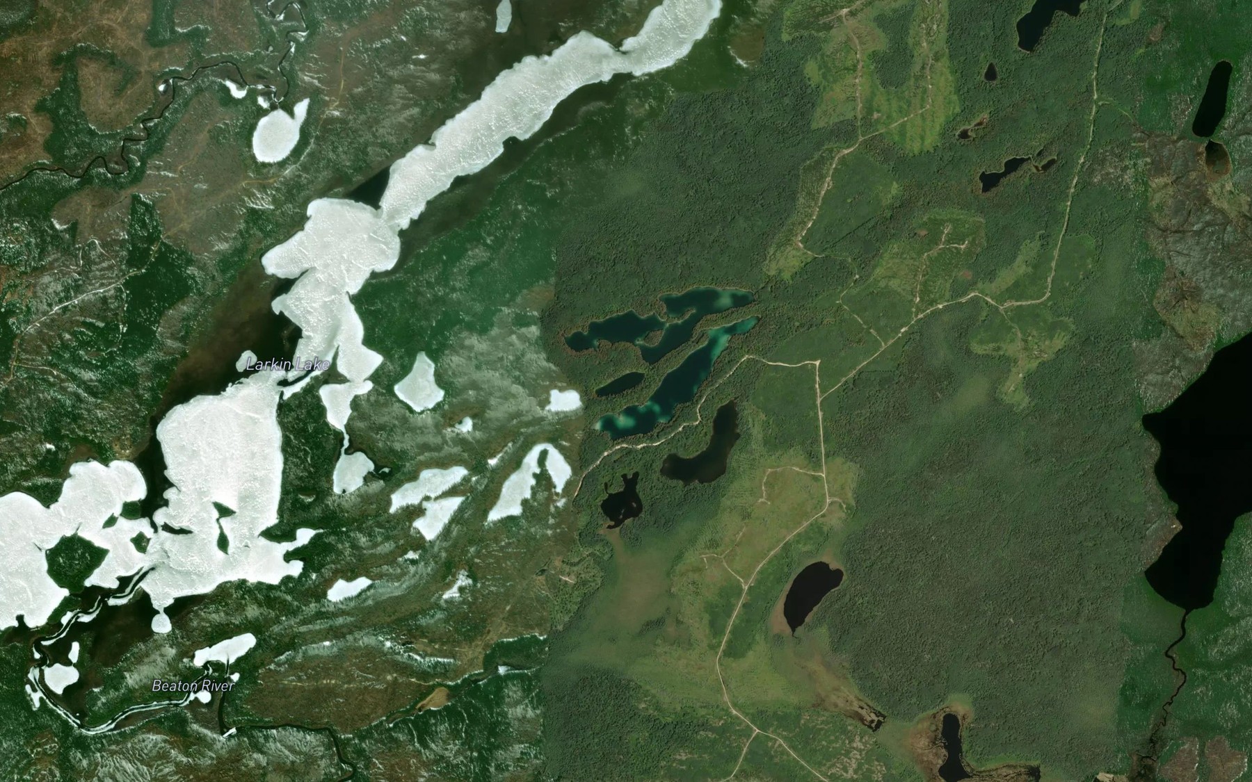 Satellite map of the Wilson Lake