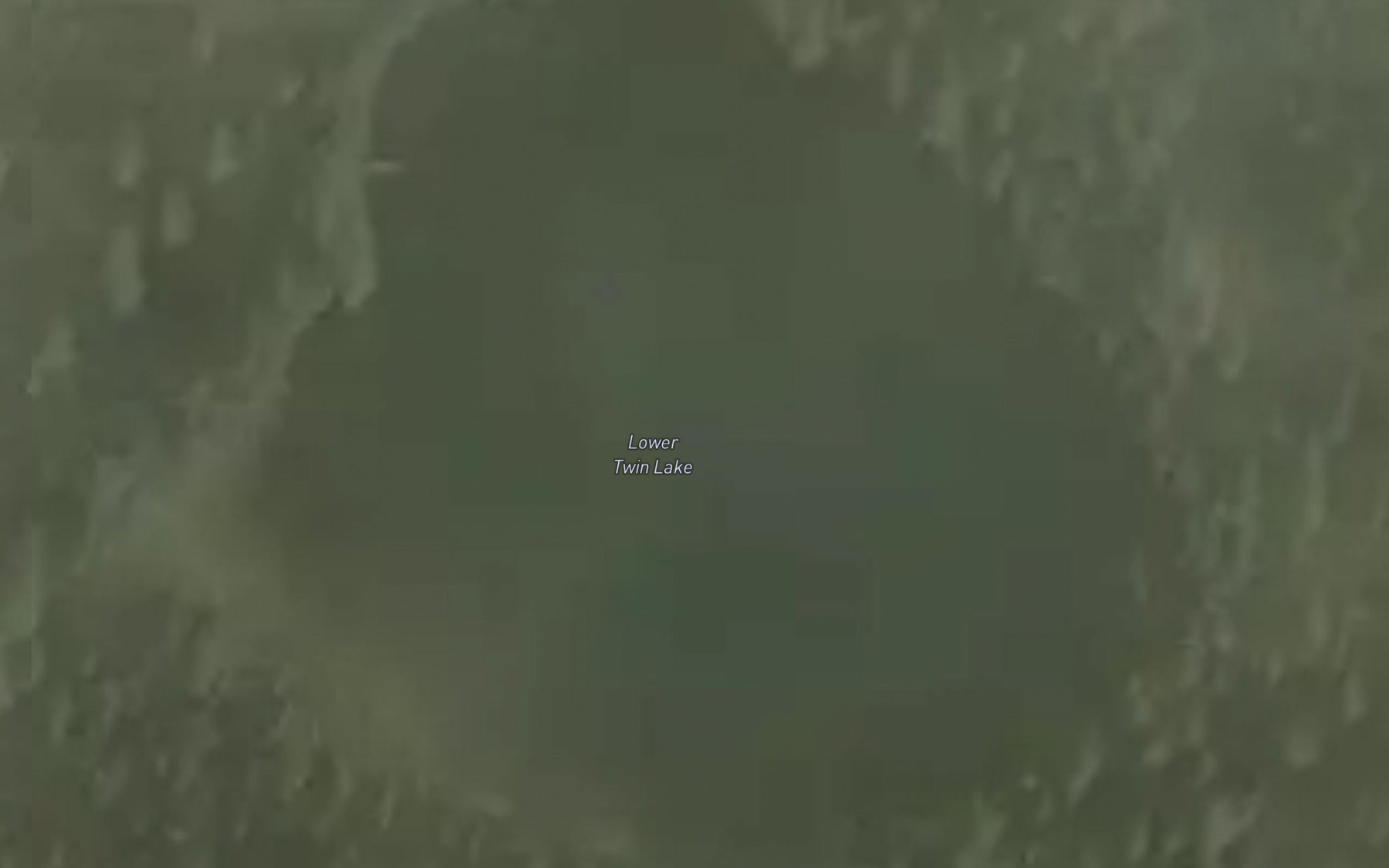 Satellite map of the Lower Twin Lake