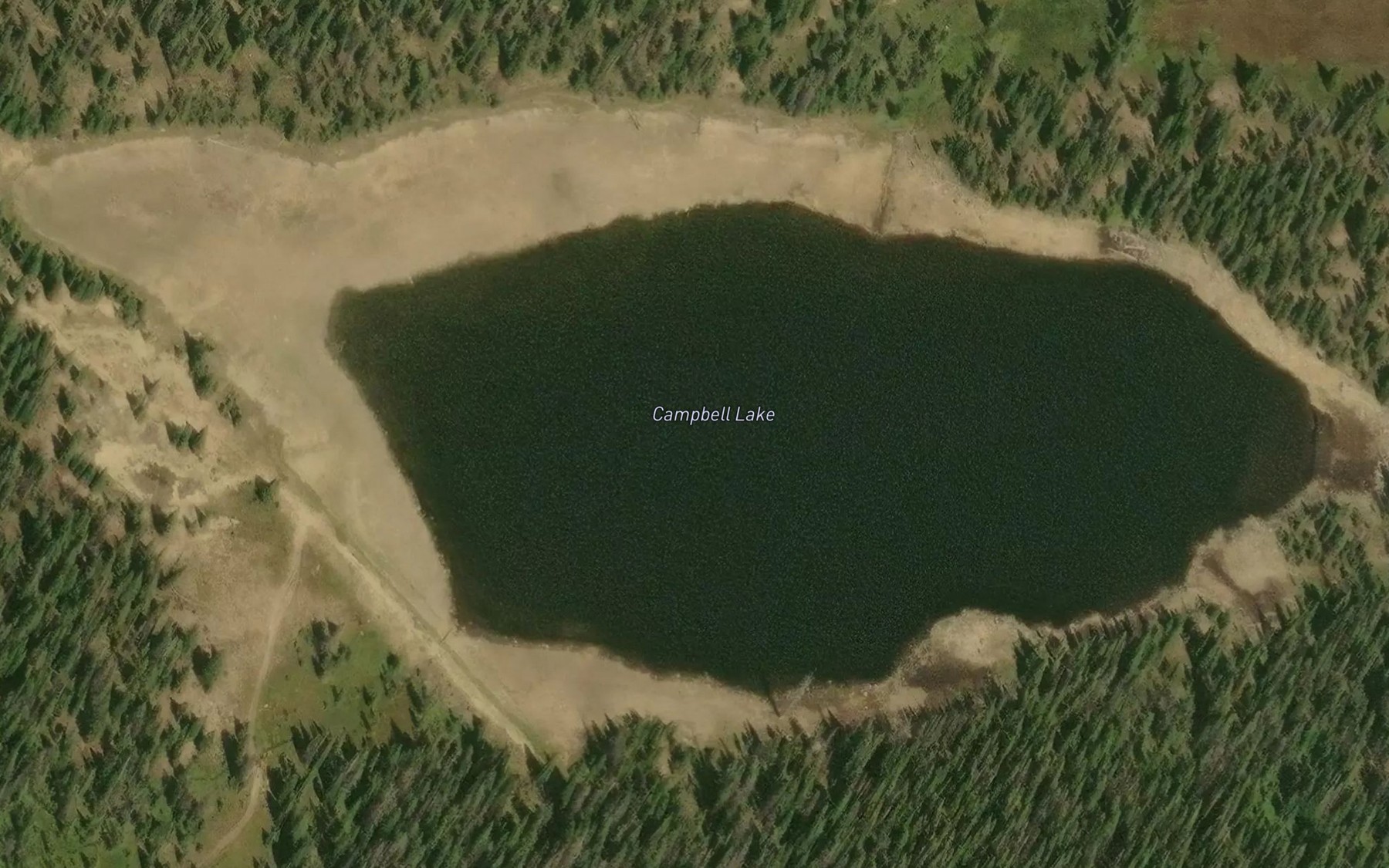 Satellite map of the Campbell Lake