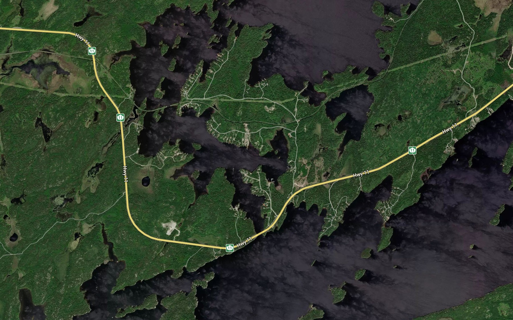 Satellite map of the Bears Passage