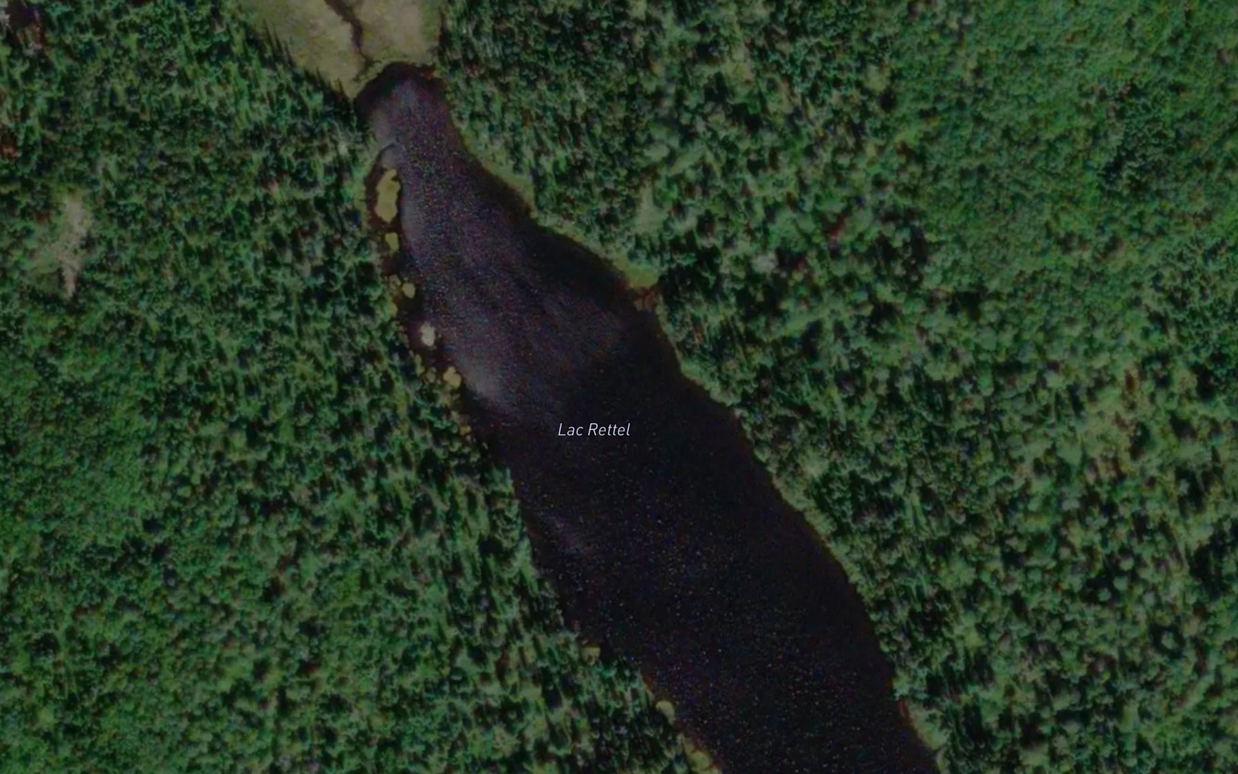 Satellite map of the Lac Rettel