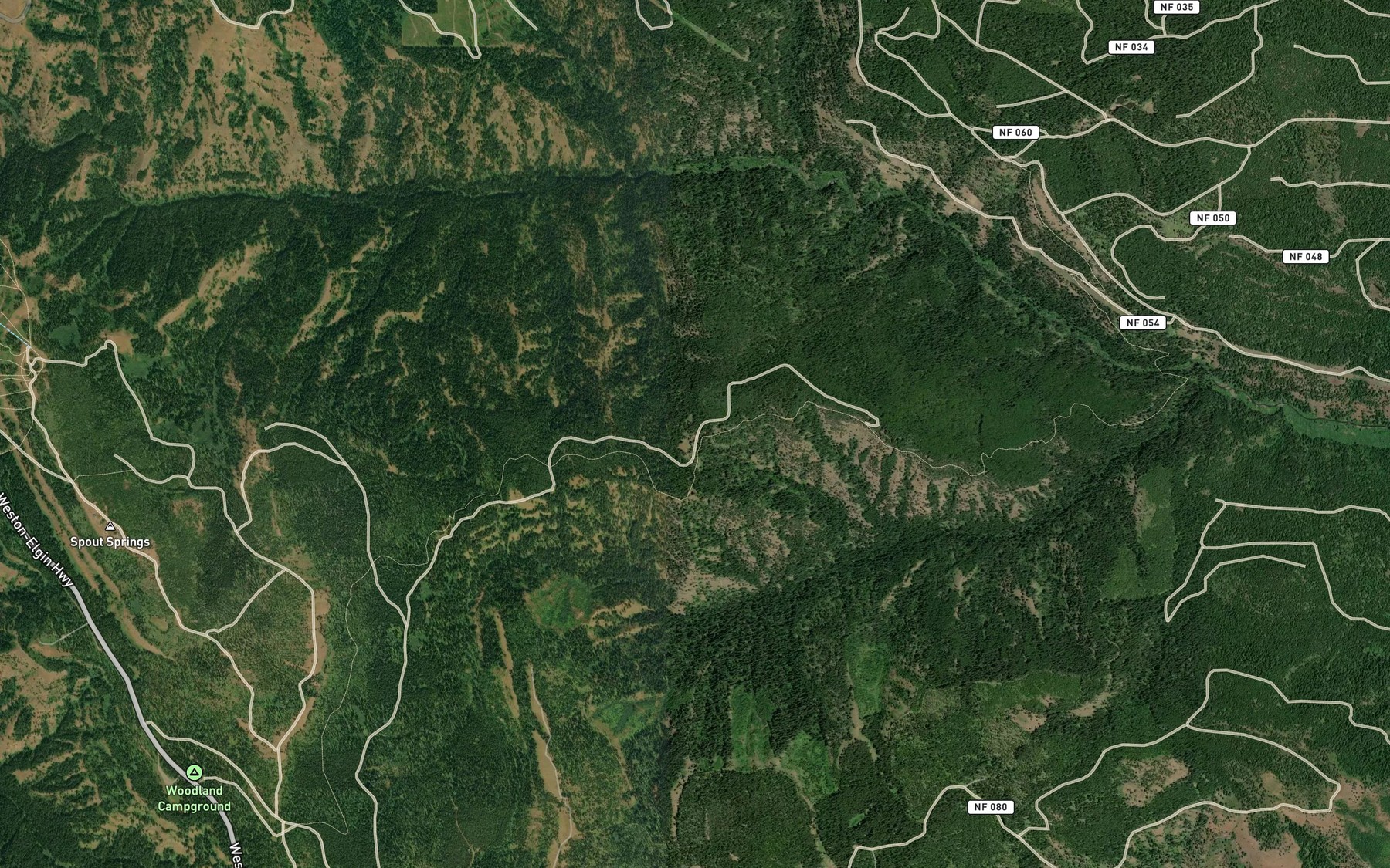 Satellite map of the Eagle Spring