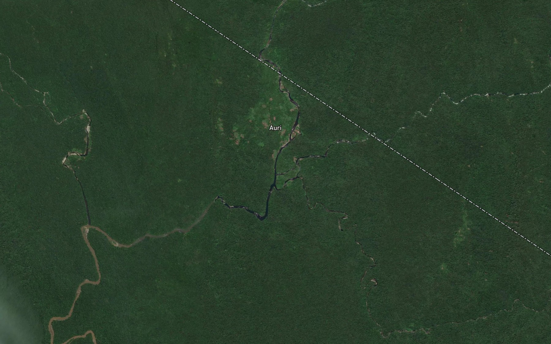 Satellite map of the Kupbinga River