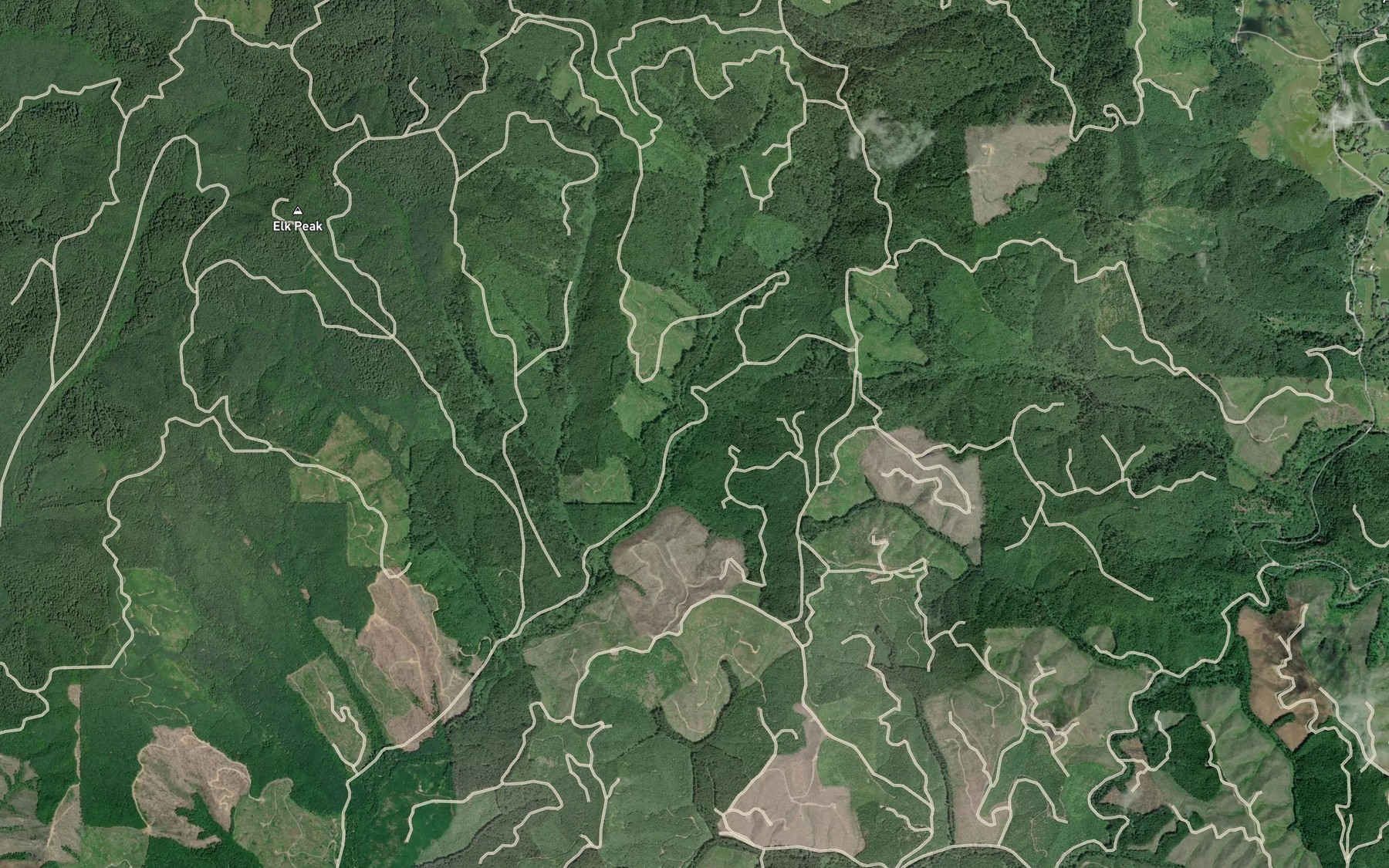 Satellite map of the Cedar Creek