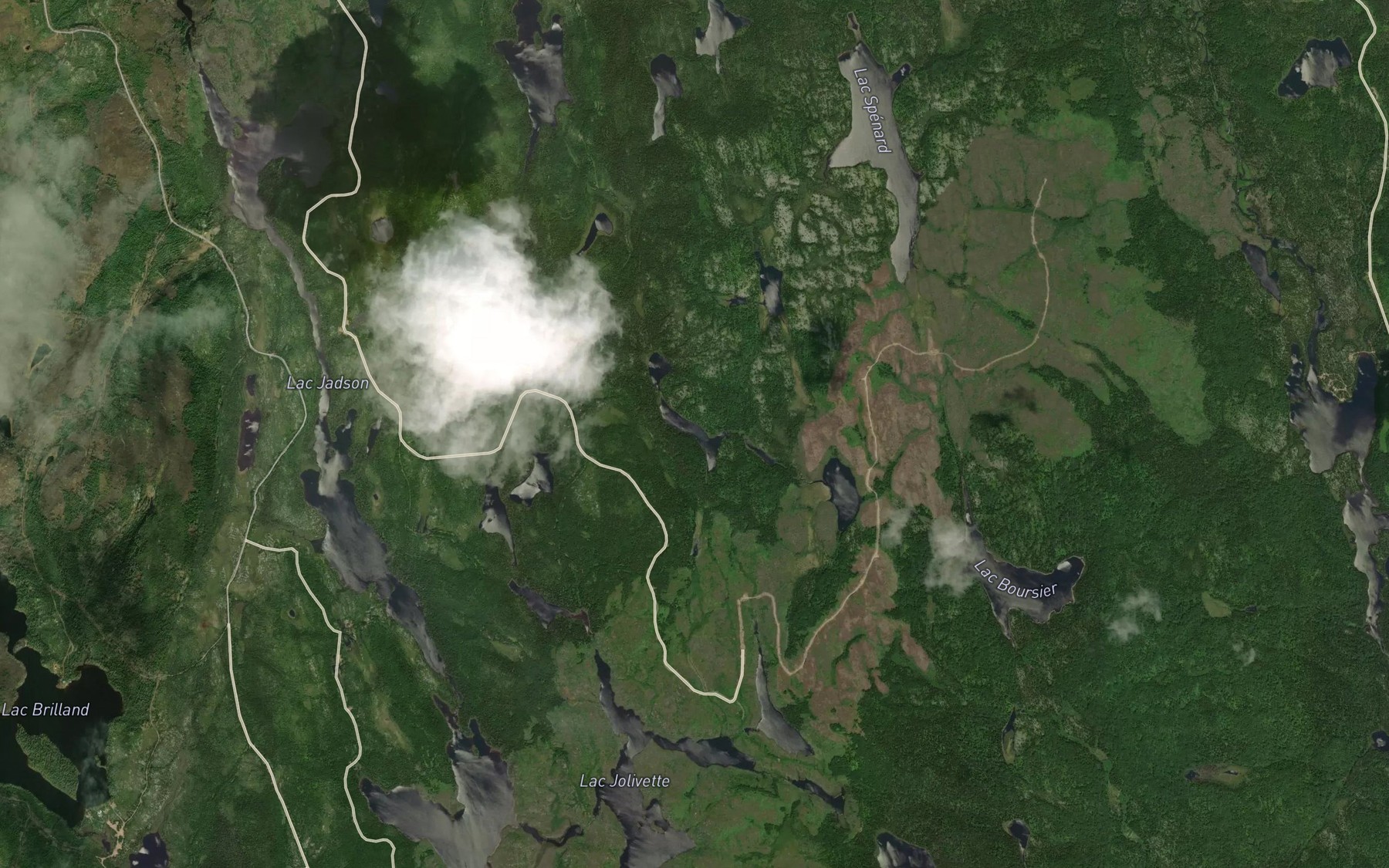 Satellite map of the Lac Chausson