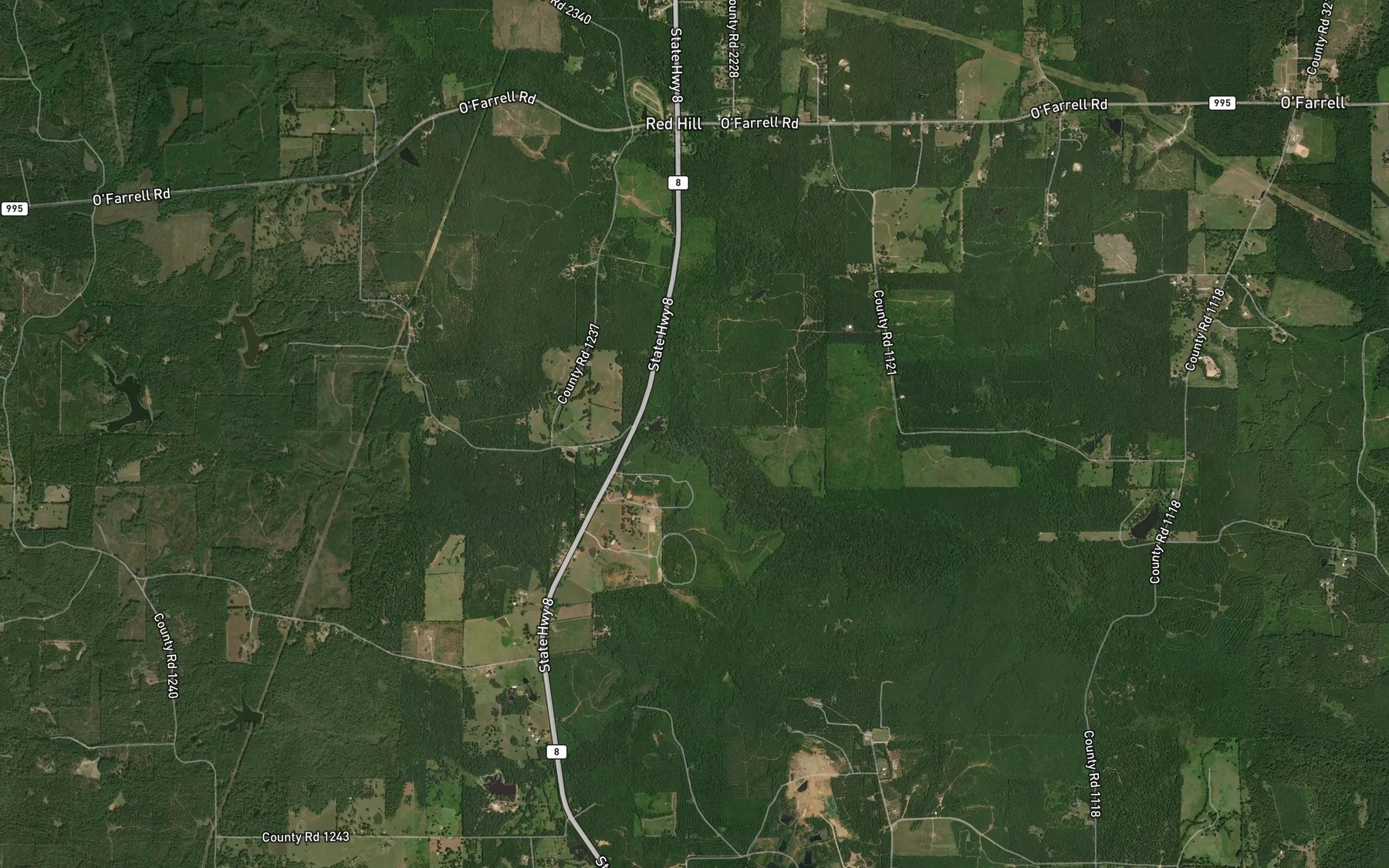Satellite map of the Lost Creek
