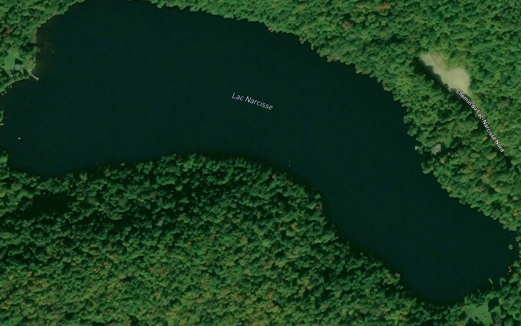 Satellite map of the Lac Narcisse