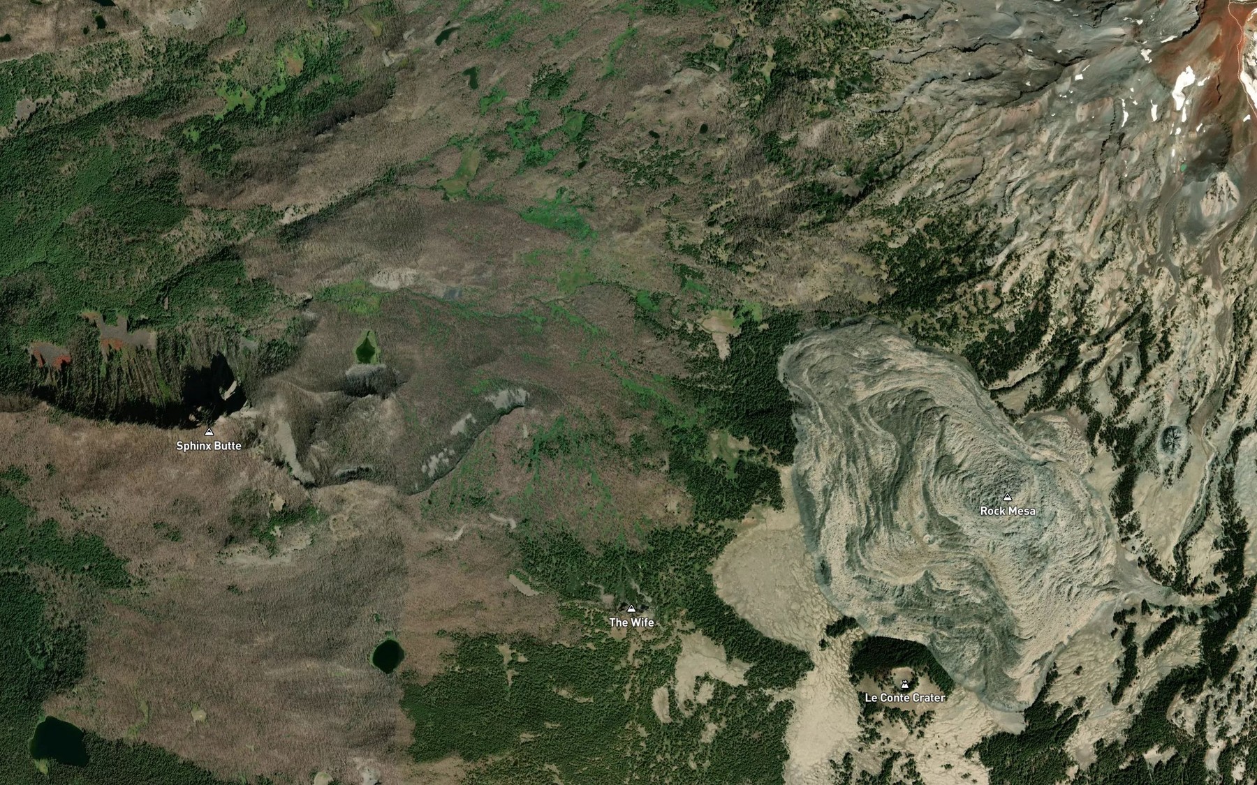 Satellite map of the Mesa Springs
