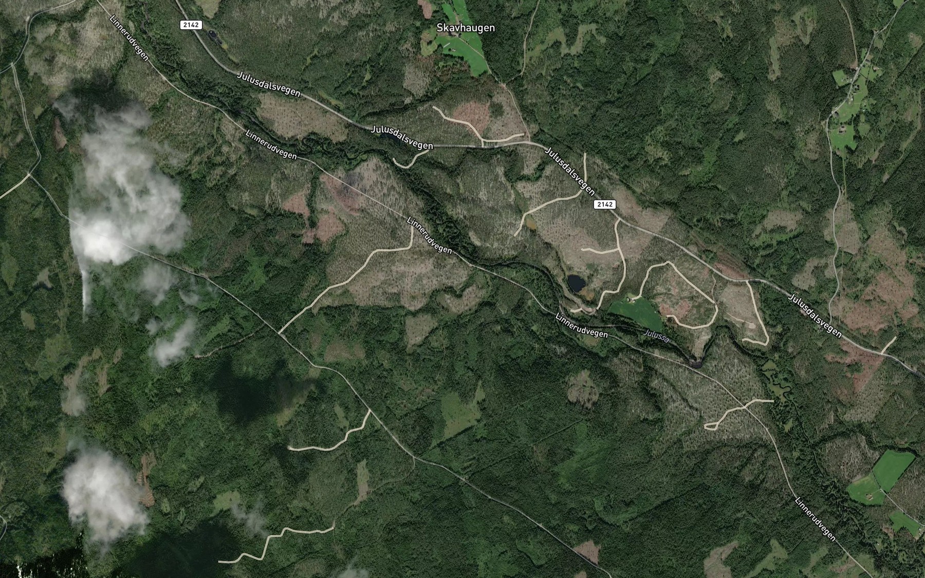 Satellite map of the Aksvalbekken