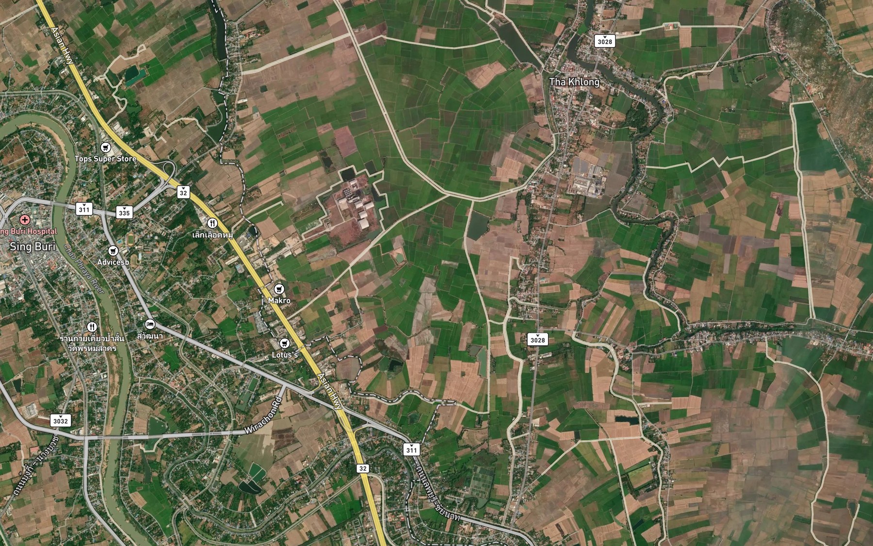 Satellite map of the Nong Chettamun