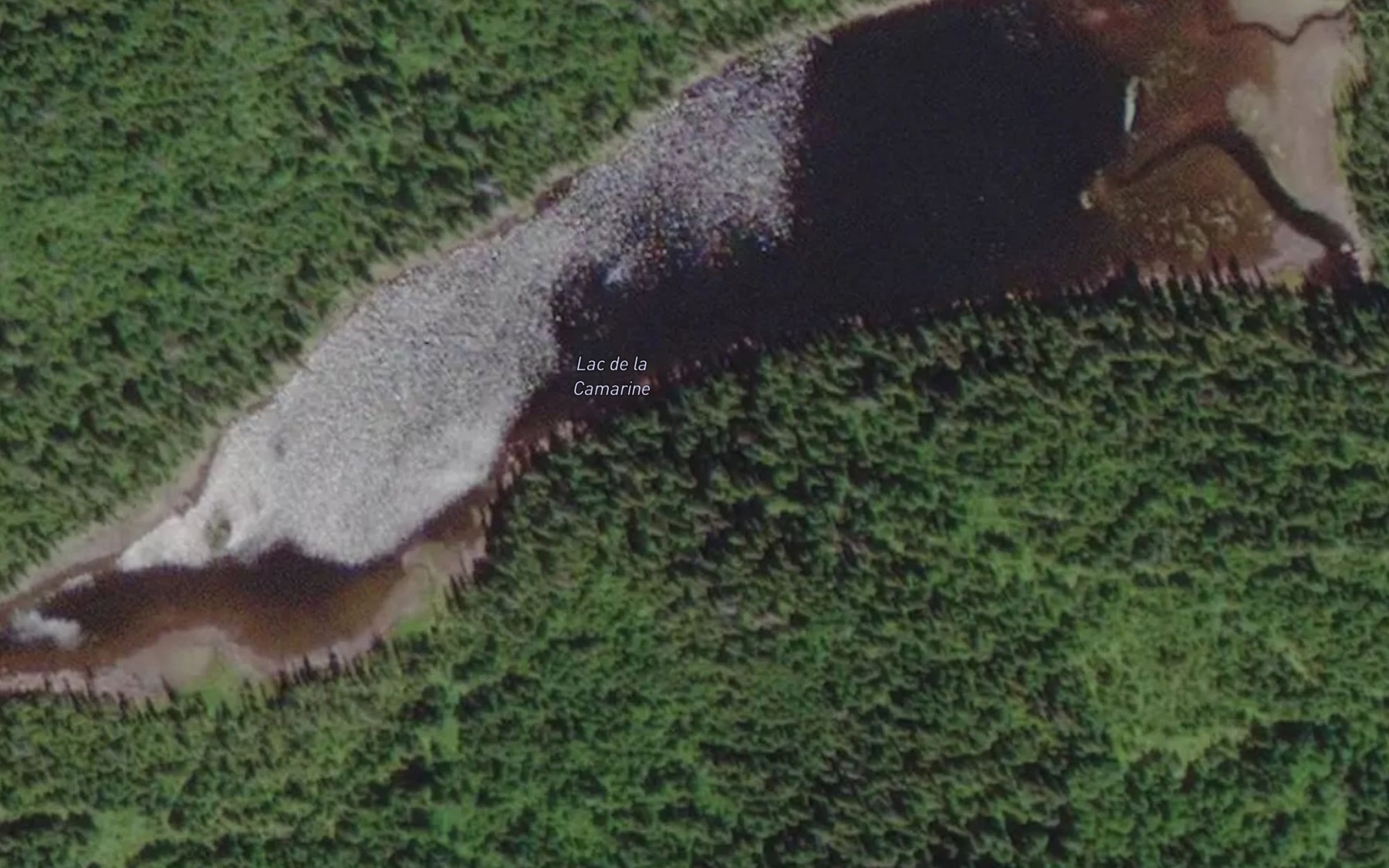Satellite map of the Lac de la Camarine