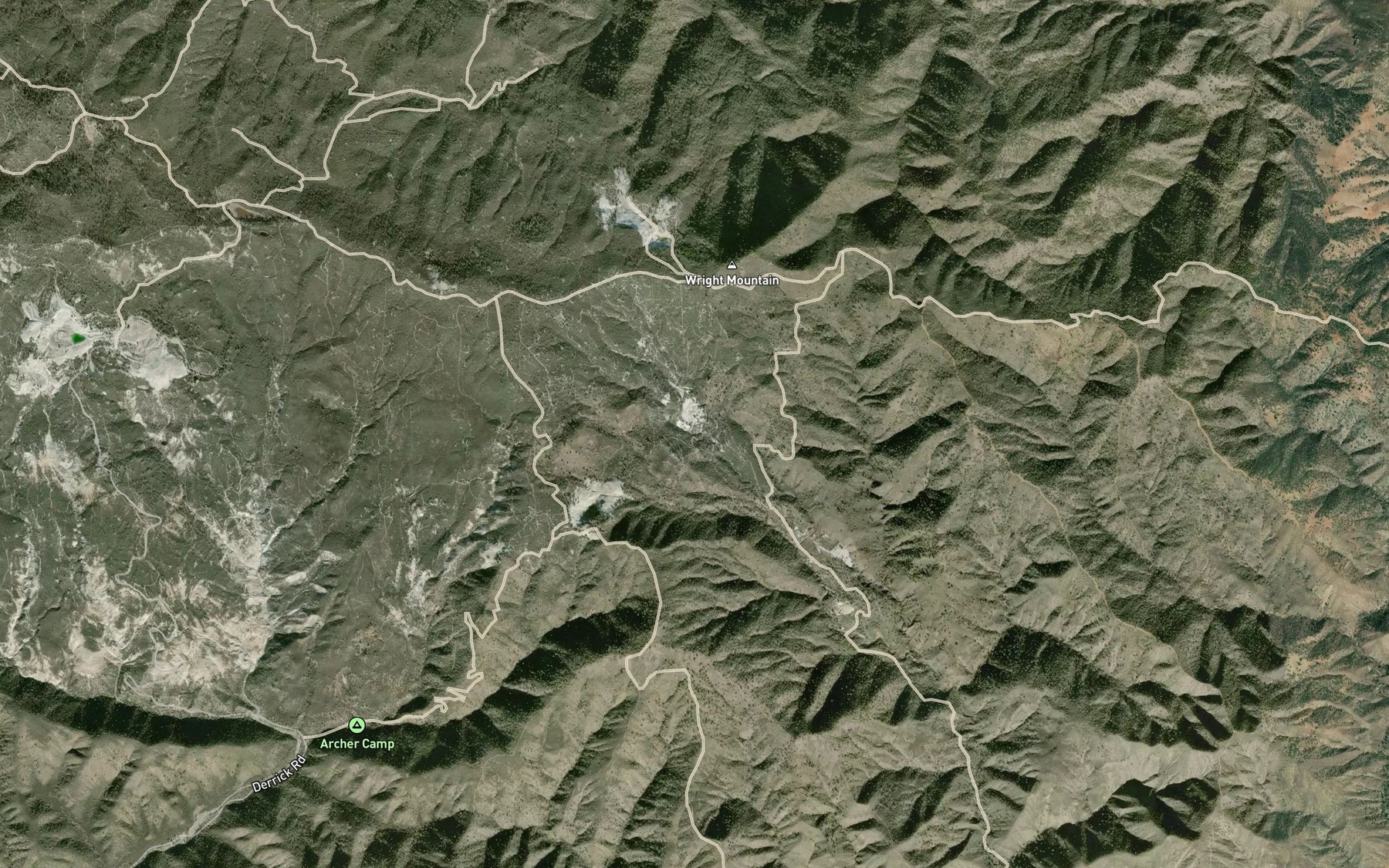 Satellite map of the Dick Wright Spring