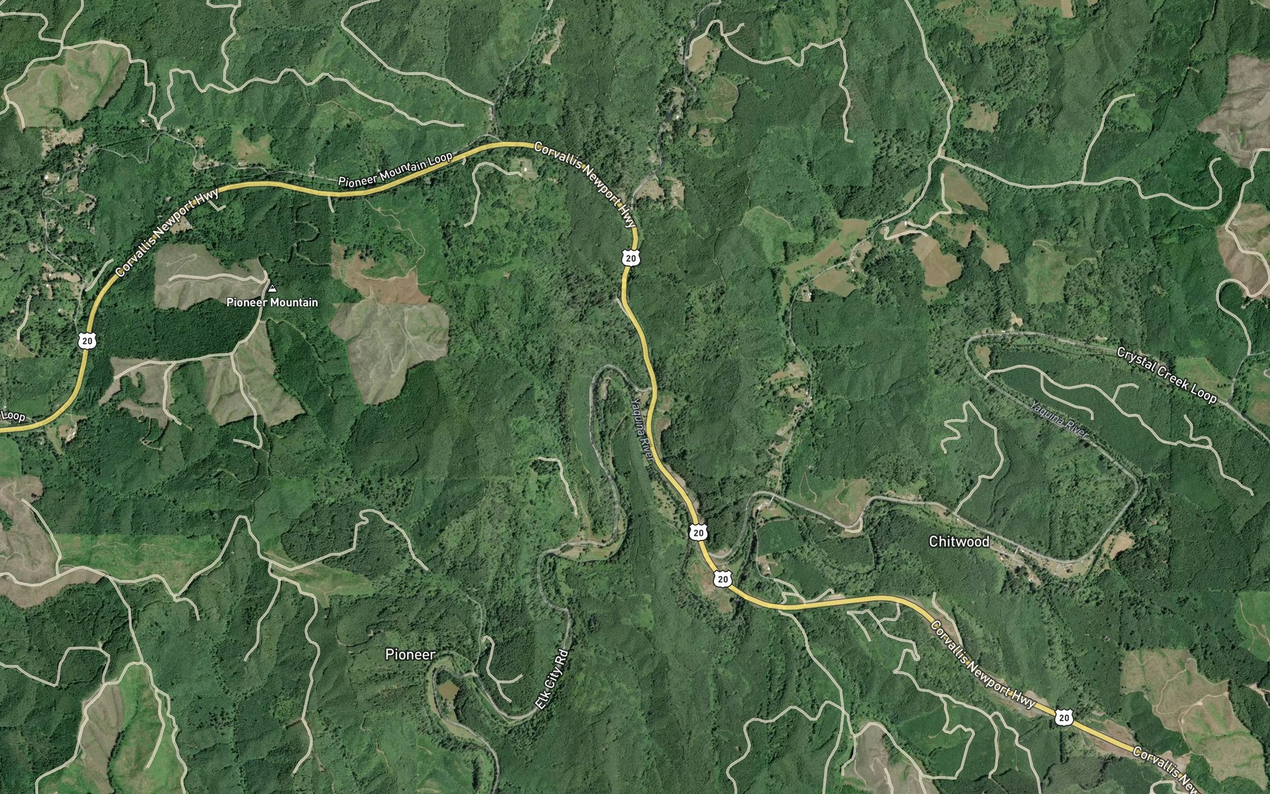 Satellite map of the Spring Brook