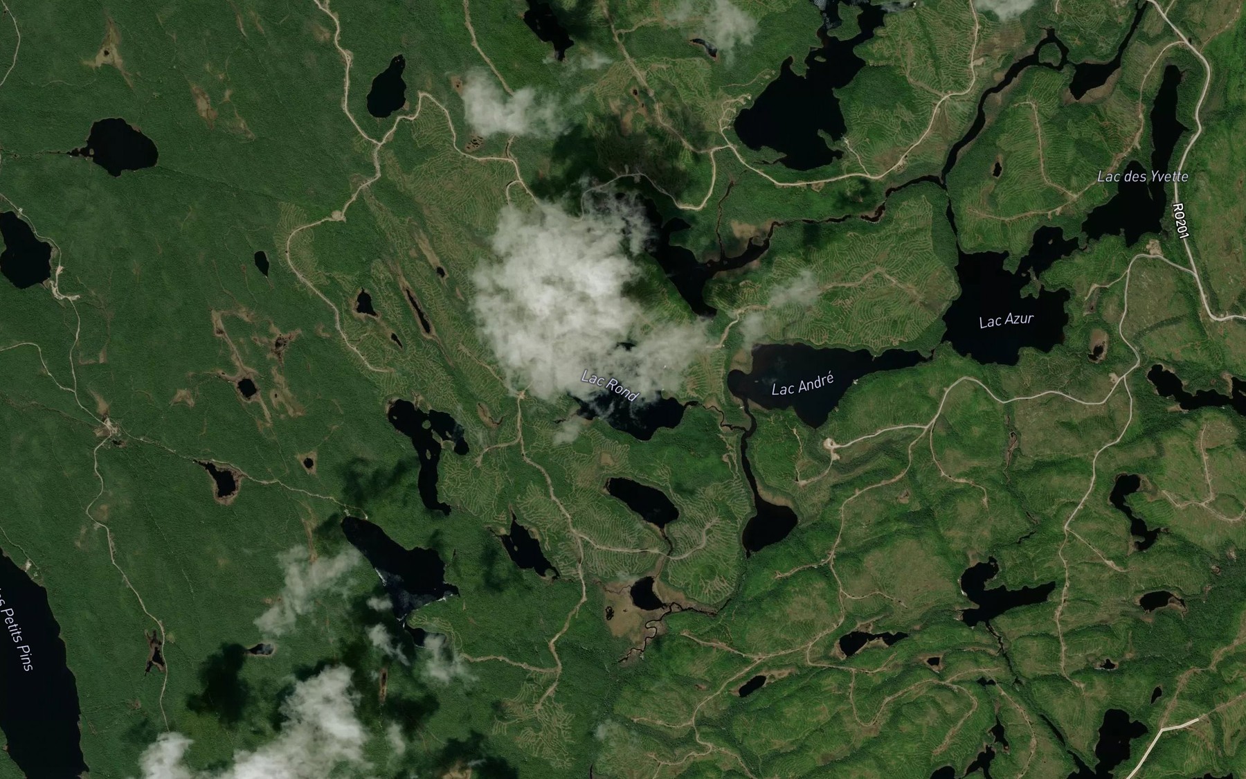 Satellite map of the Lac Rond