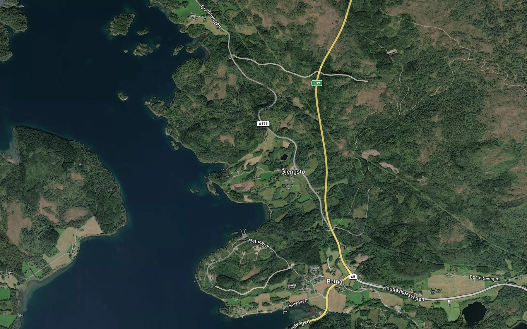 Satellite map of the Hamnabekken
