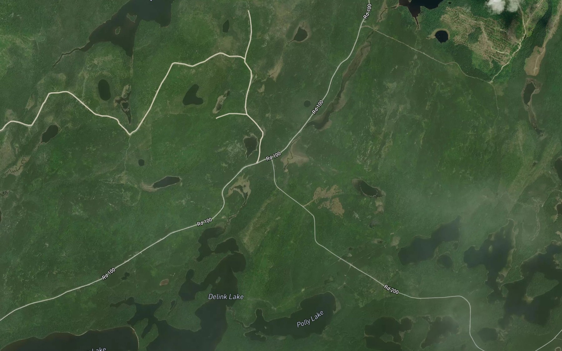 Satellite map of the Delink Creek