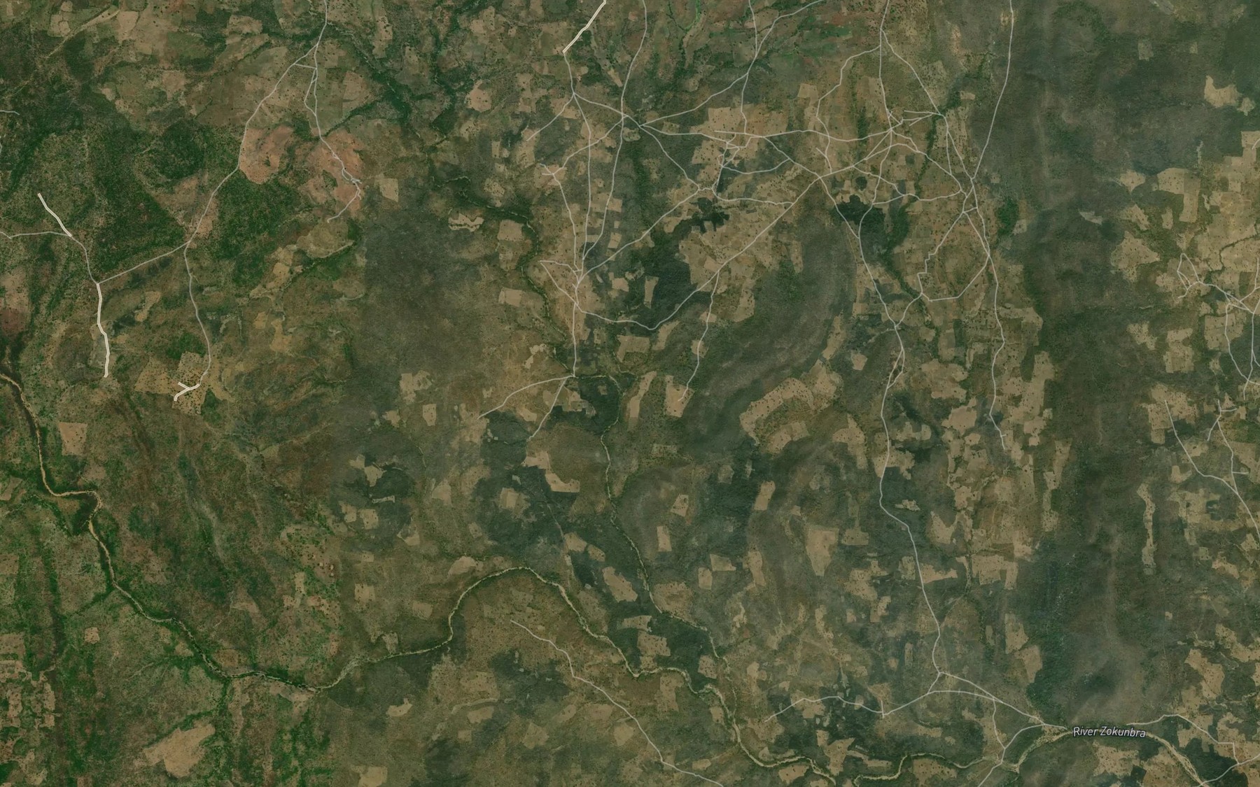 Satellite map of the River Kufinna