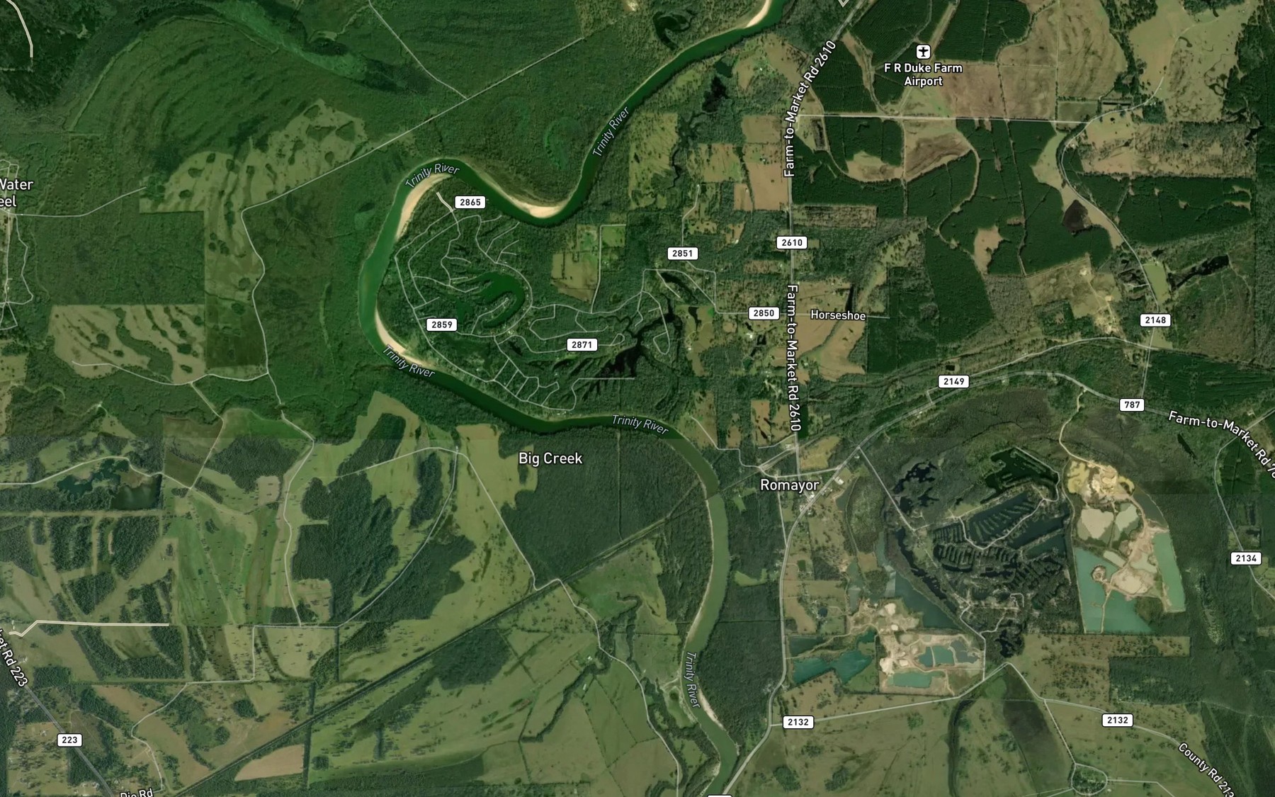 Satellite map of the Oneal Lake