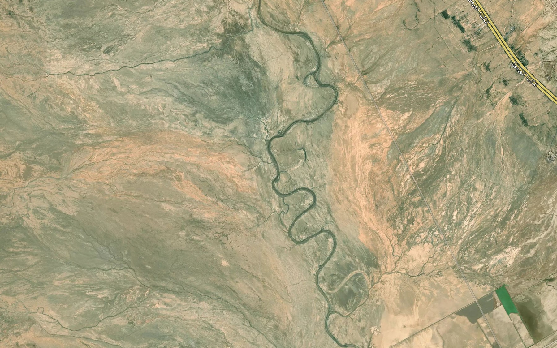 Satellite map of the Rud-e Shur