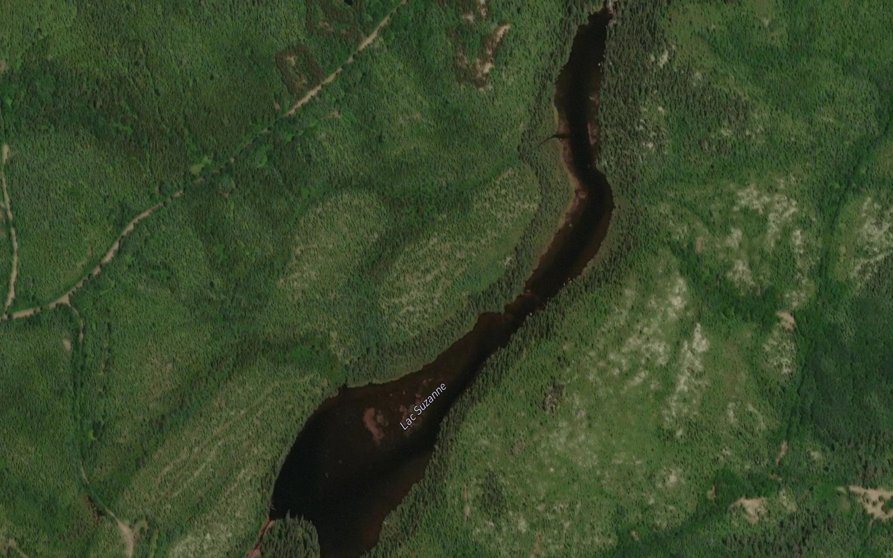Satellite map of the Lac Suzanne