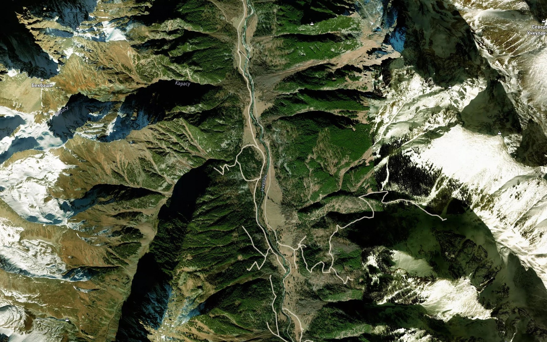 Satellite map of the Kichkinakol