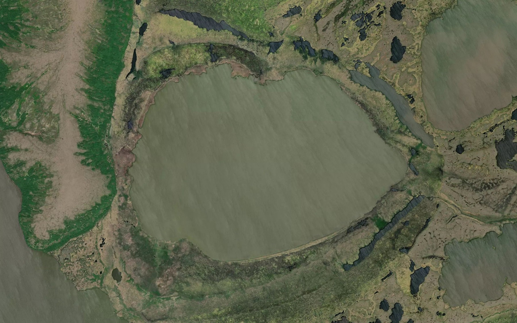 Satellite map of the Kingokakthluk Lake