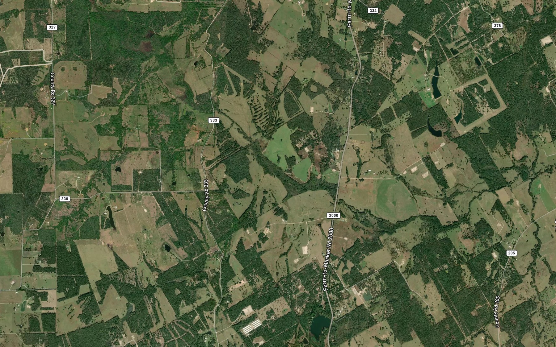 Satellite map of the Denton Valley Branch