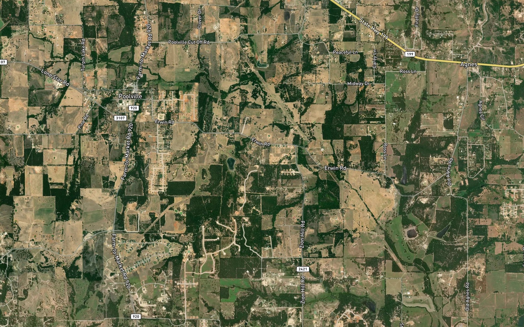 Satellite map of the Soil Conservation Service Site 4 Reservoir