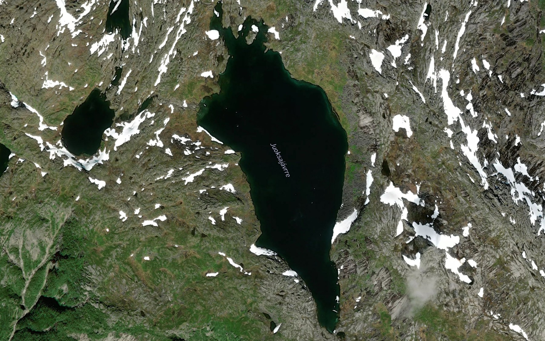 Satellite map of the Juoksajavri