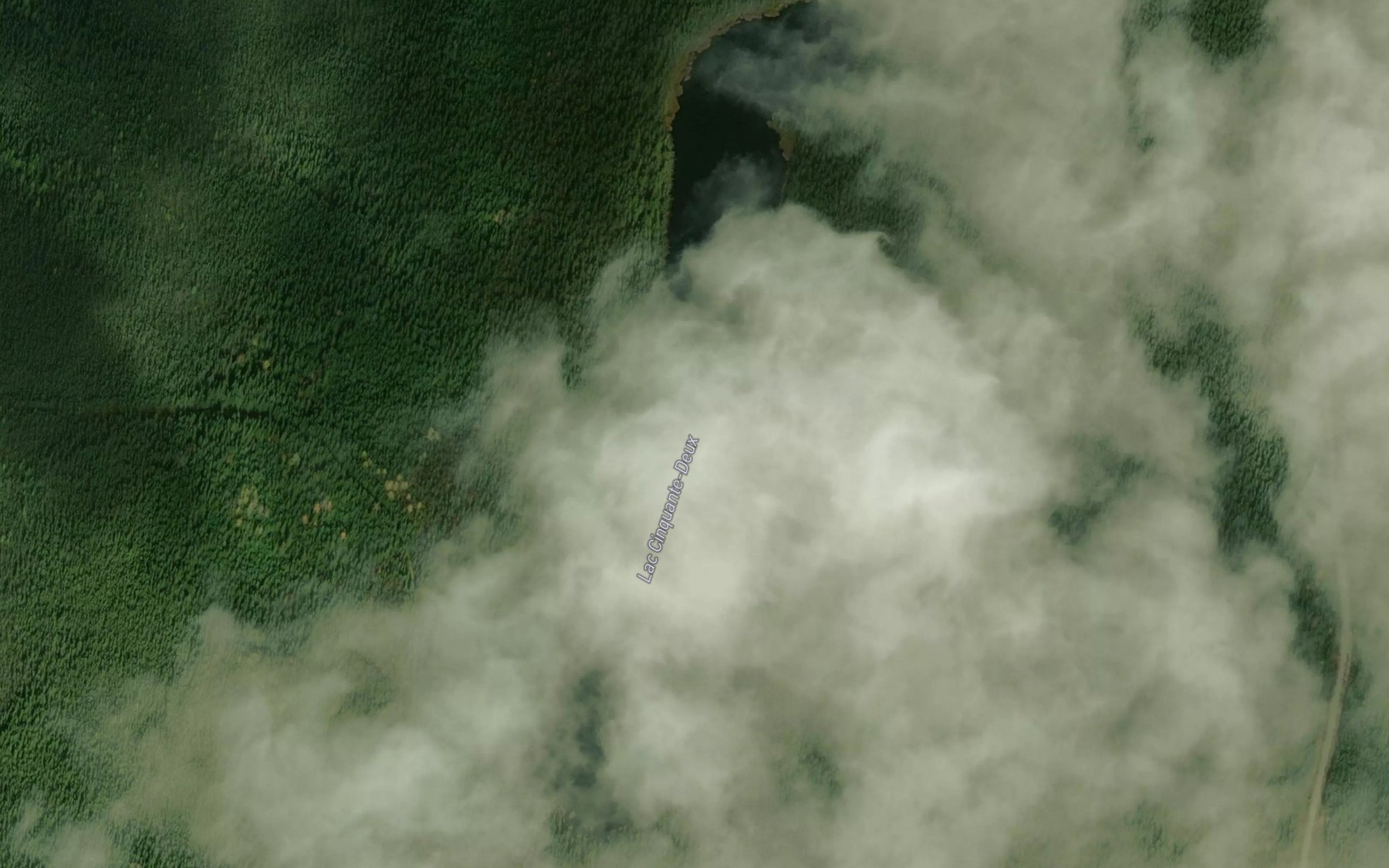 Satellite map of the Lac Cinquante-Deux