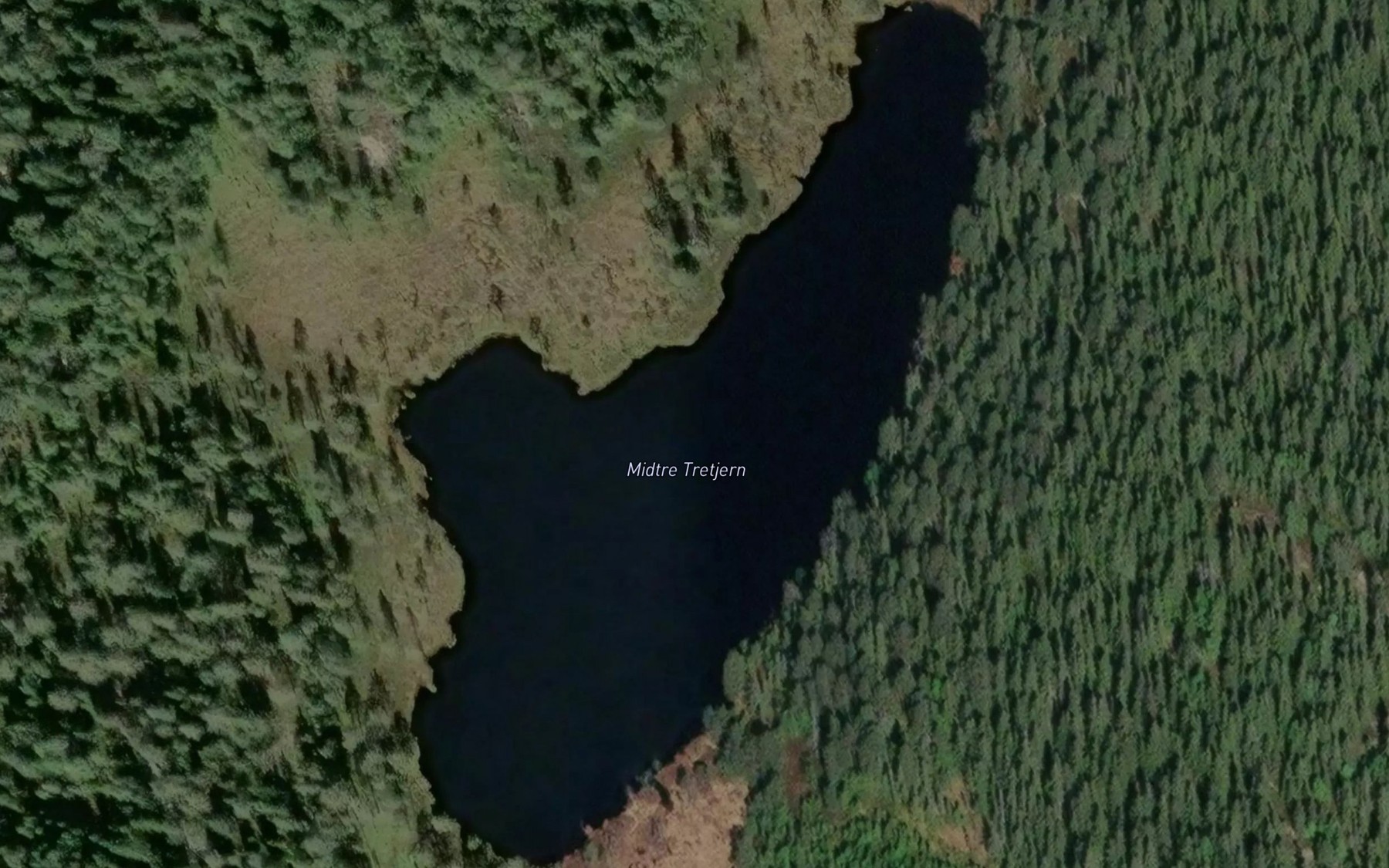 Satellite map of the Tretjernet,midtre
